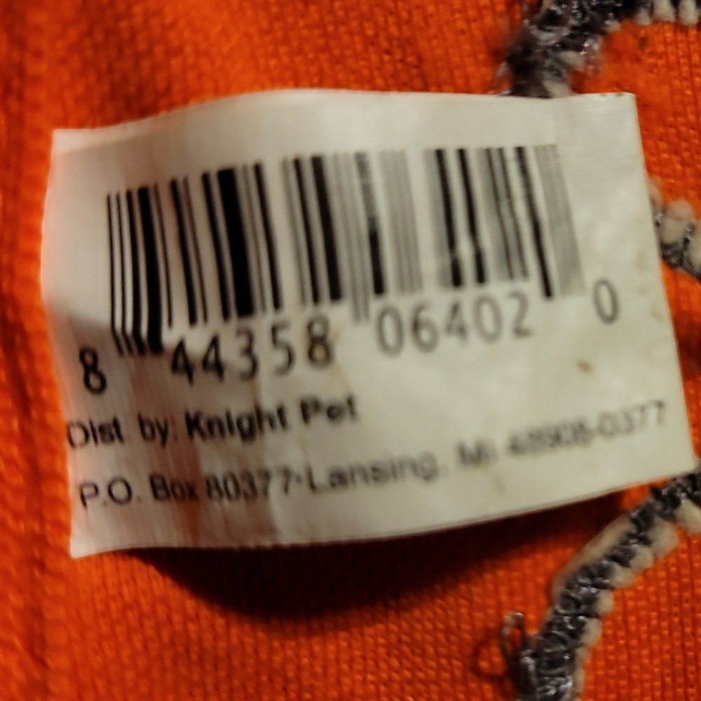 Knight Pet Velcro Orange Gray Safety Dog Bandana Scarf Paw Print - Picture 6 of 7